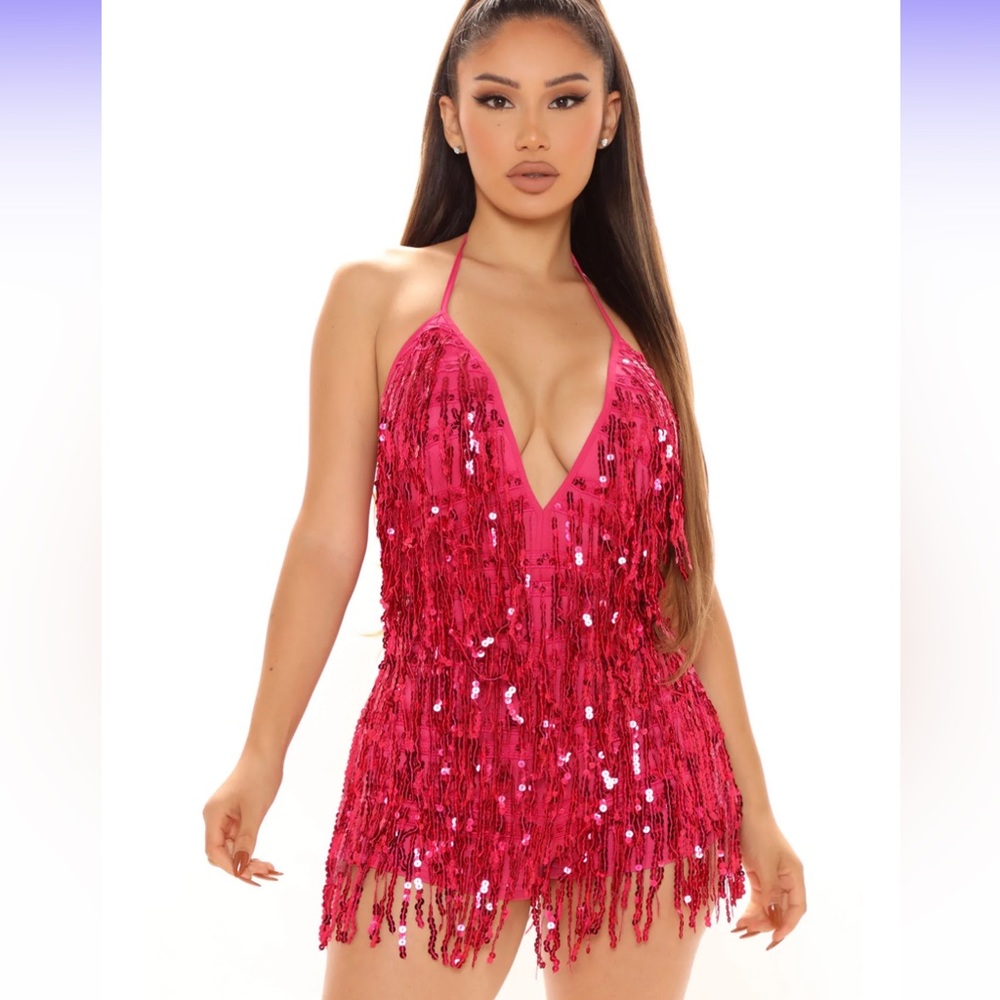Pink sparkle romper